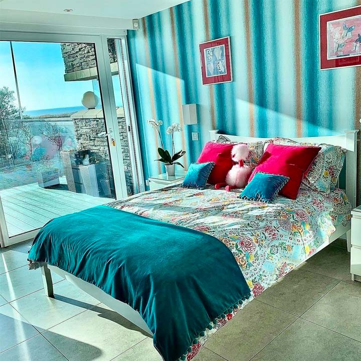 bright bedroom setting