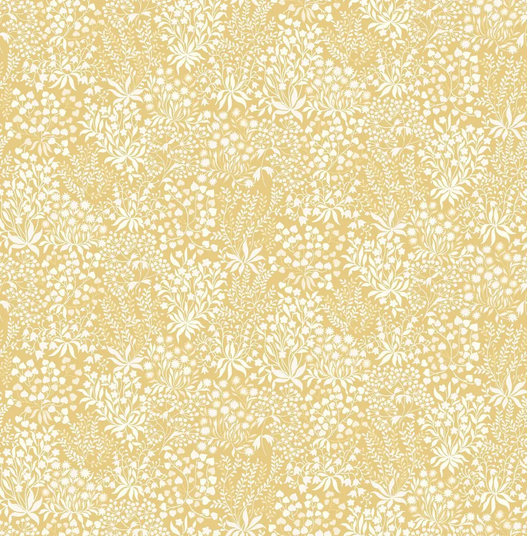 Daisyfield creme brulee wallpaper design