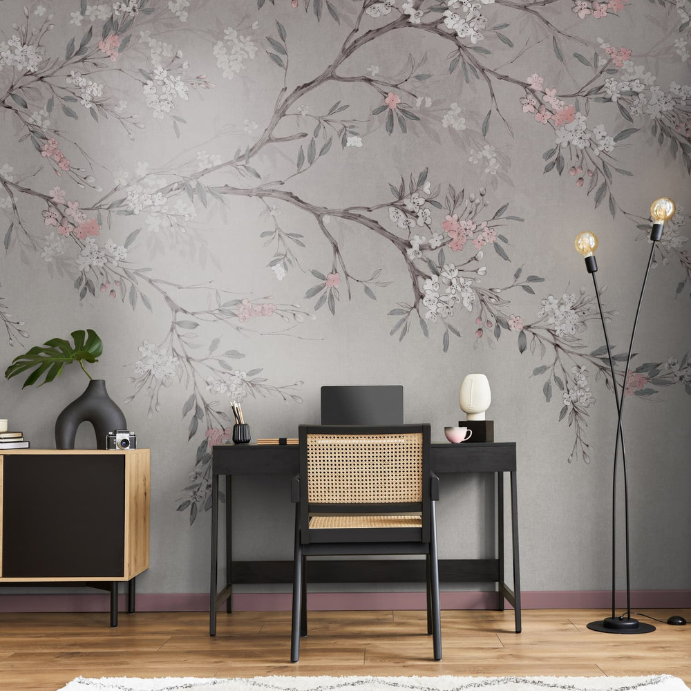 Wall Mural with Desk