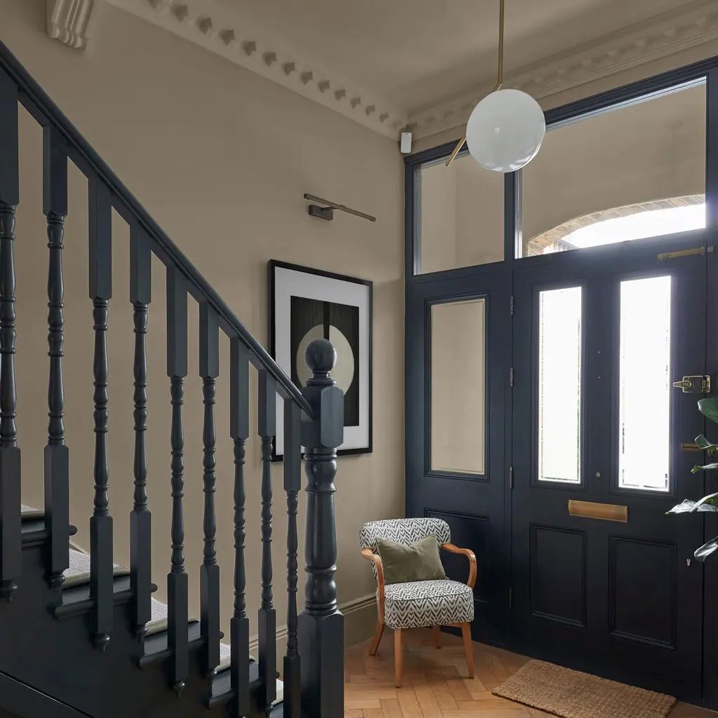 Birdhouse paint in a hallway setting