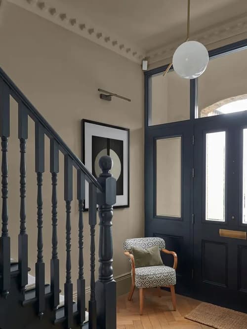 Birdhouse paint in a hallway setting