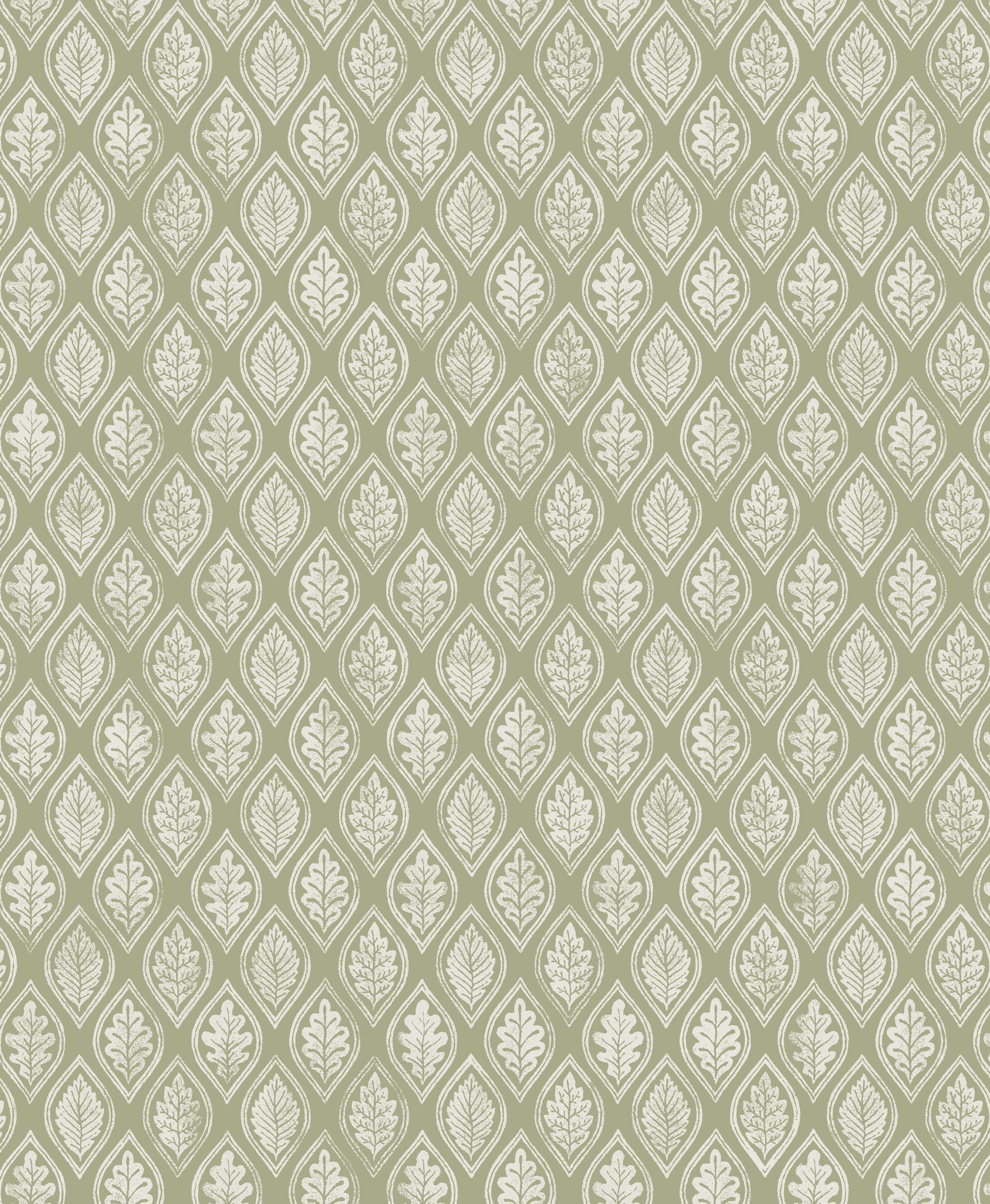 Edo Dark Sage wallpaper design detail