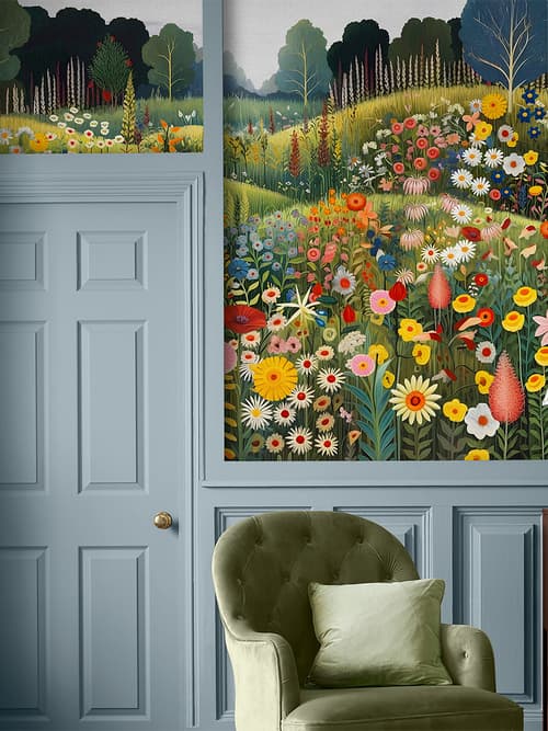 Glenwhan Day Bespoke Mural in a living room setting