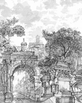 Rivington Folly Dusk Bespoke Mural Design