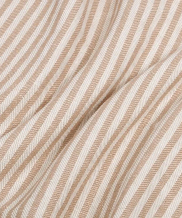 Elara Stripe Dusky Pink fabric scrunch