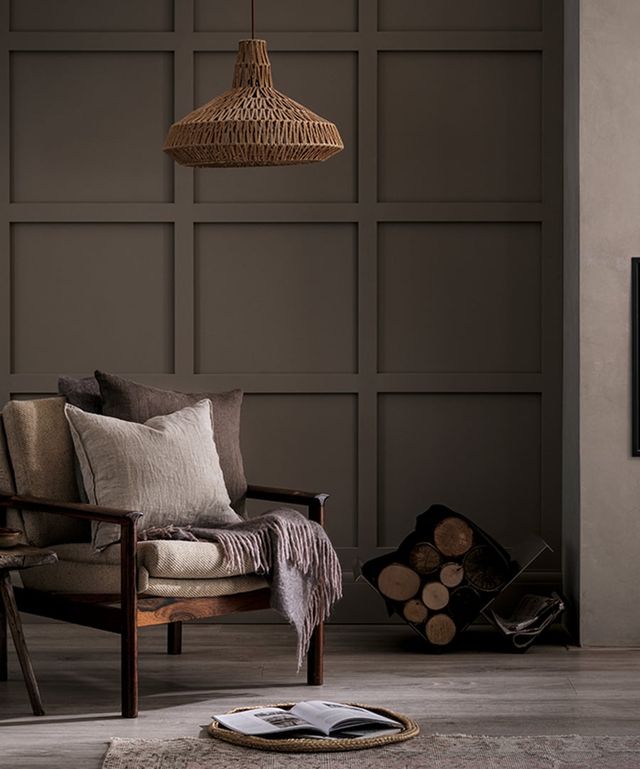 Warm Baguette paint in a living room setting