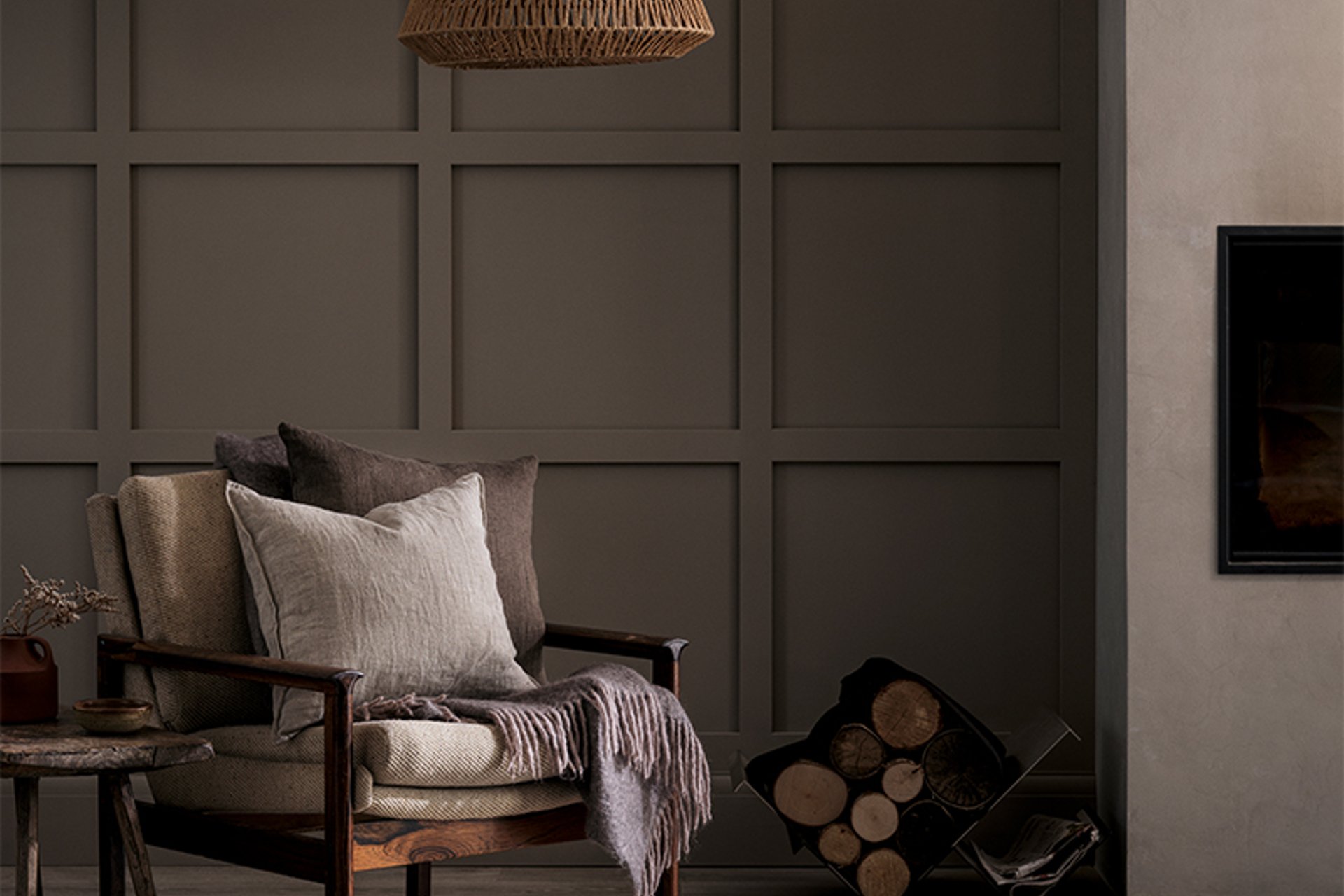 Warme Baguette-Farbe im Wohnzimmer-Ambiente