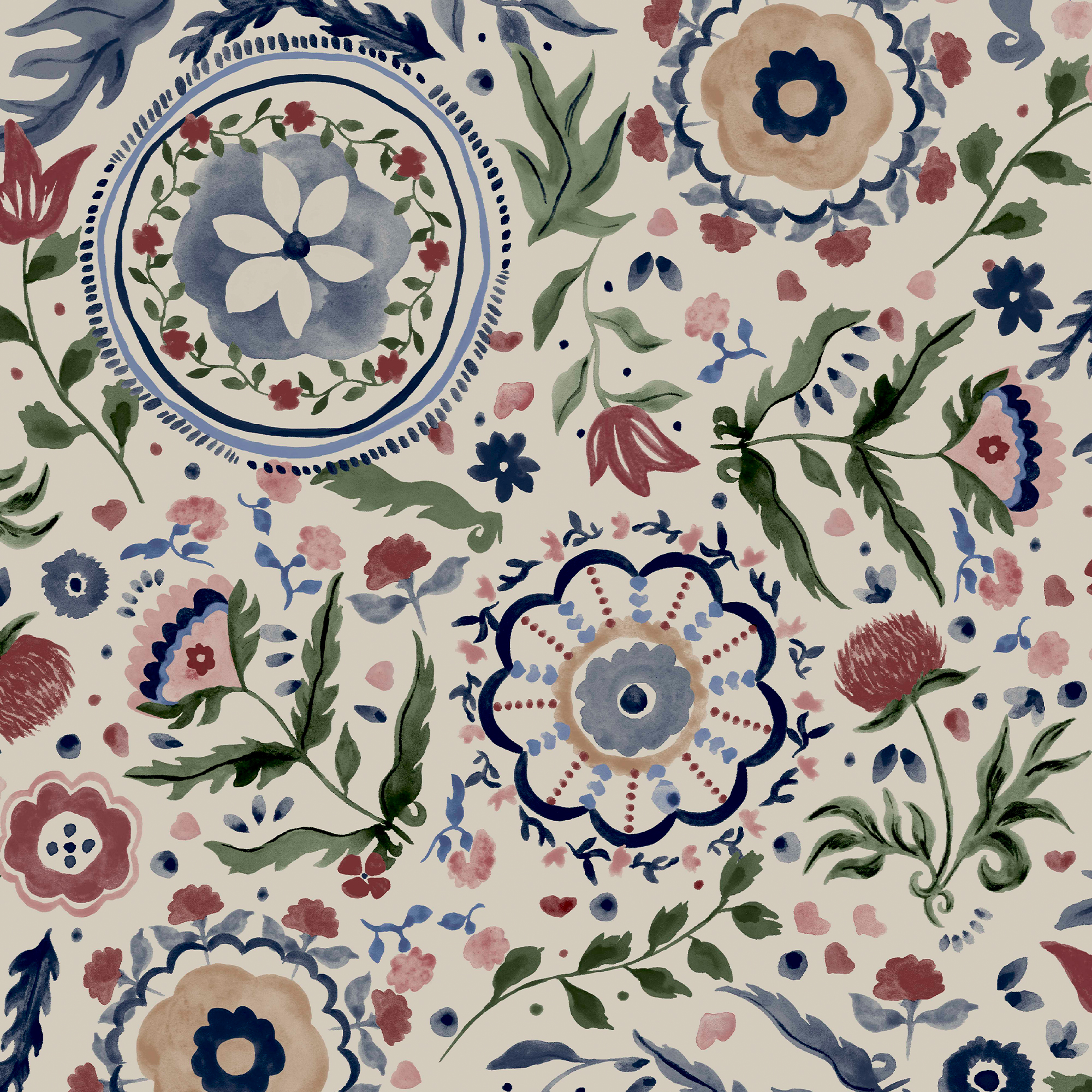Joules Festival Flowers wallpaper