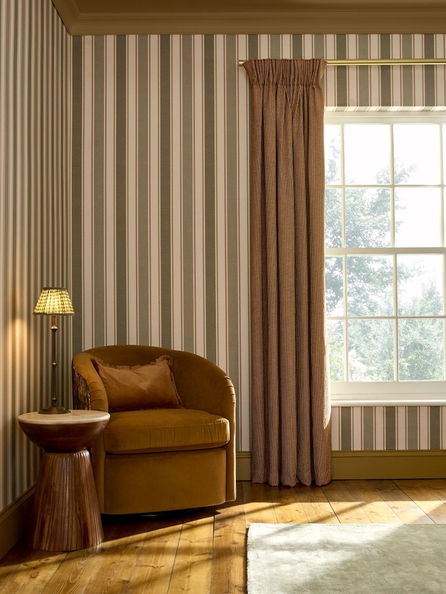 Clean and versatile, our stripe wallpapers move from soft pastels to bold contrasts, offering timeless structure and effortless style to any room.