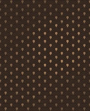 Nouveau Elderton wallpaper with coordinating products in a living room setting