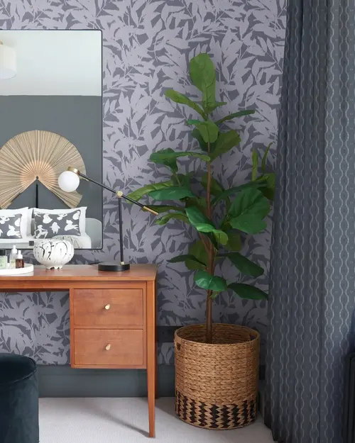 shadow play denim wallpaper