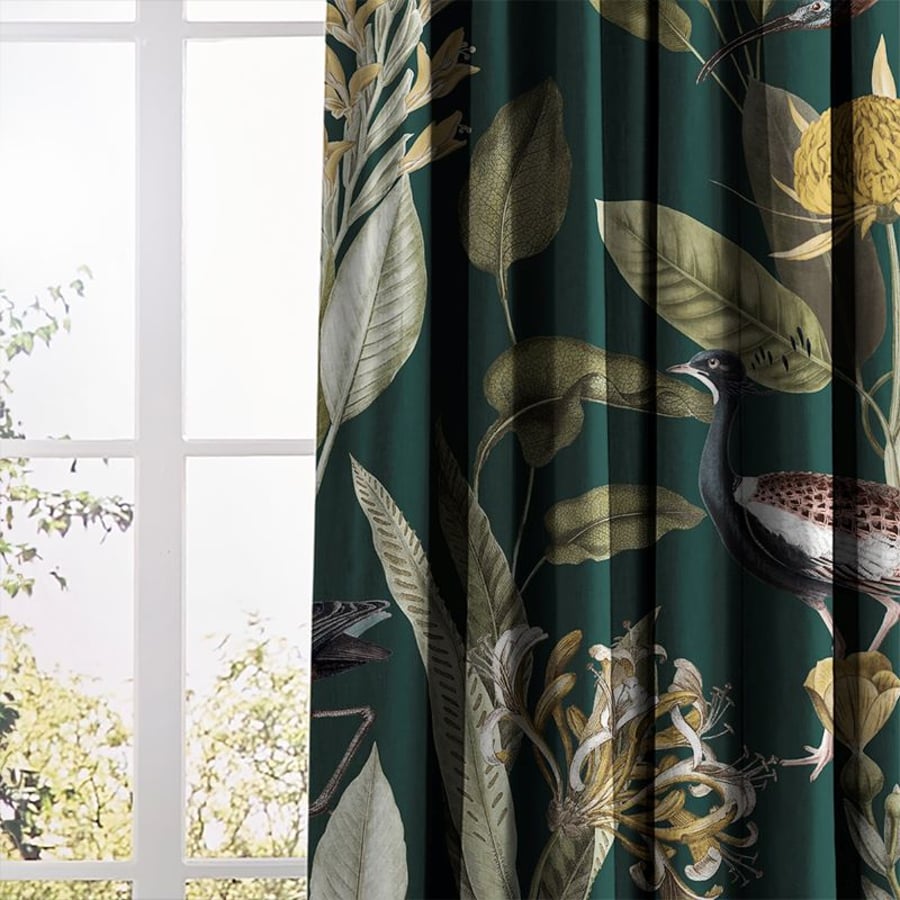 Glasshouse green blackout curtains