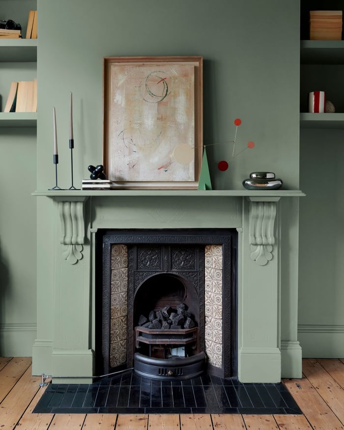 Accrington Road paint in a living room setting