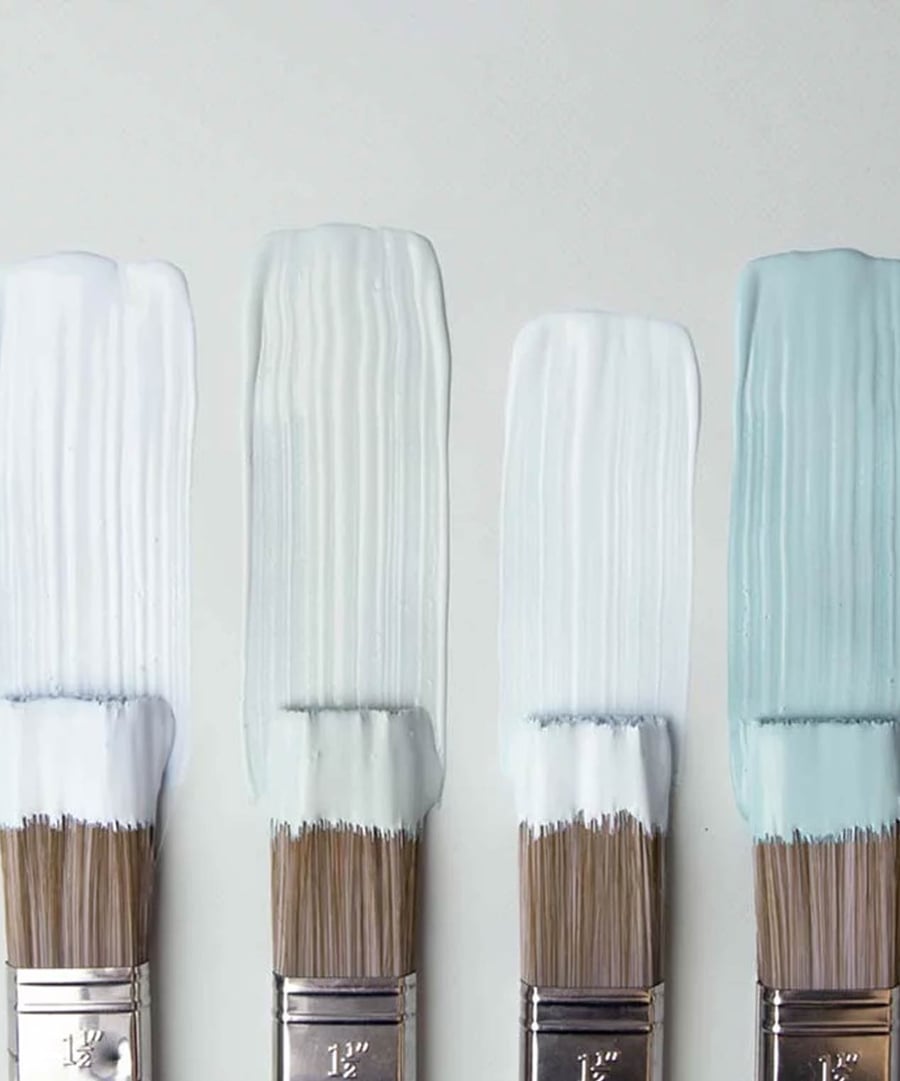 Graham & Brown paint being used on paint brushes