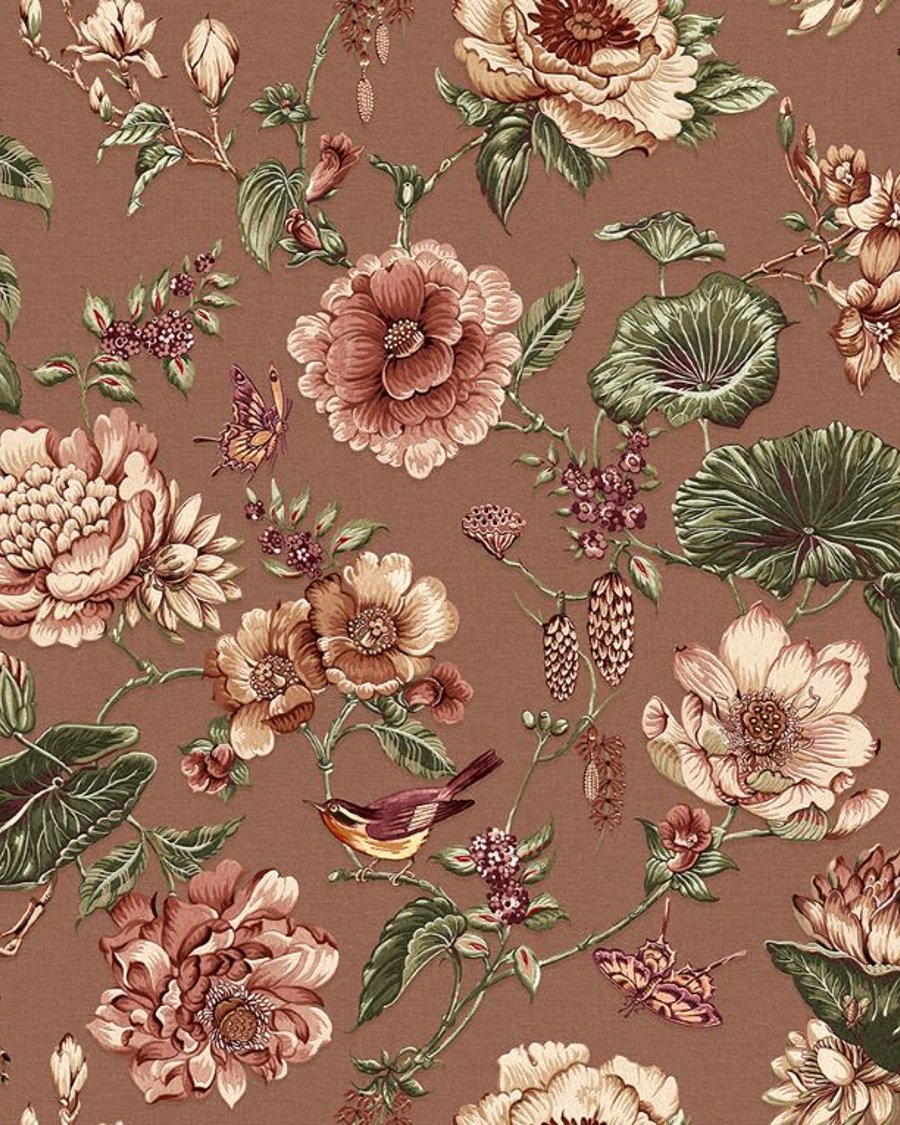 Roselle Grove Dusky Pink A/B Wallpaper design detail