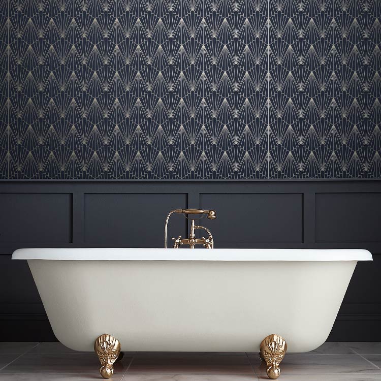 Rene nightfall wallpaper in the bathroom