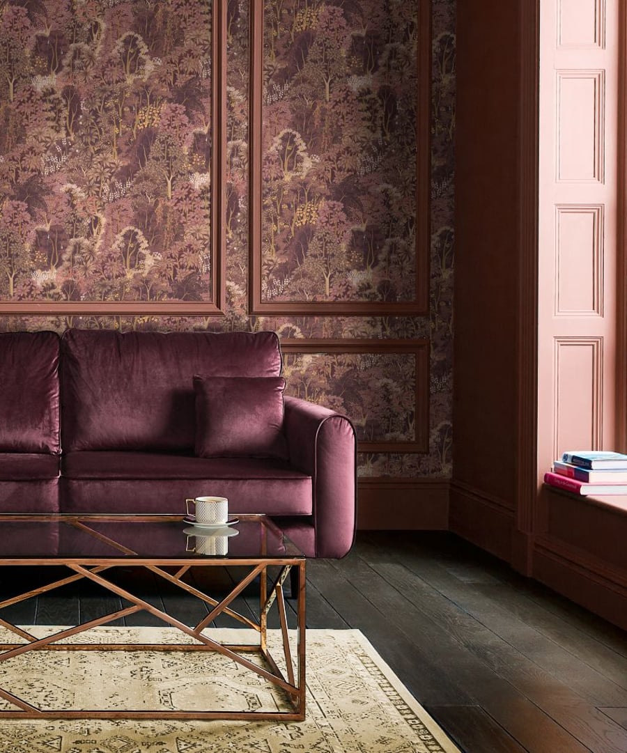 New Eden Mulberry in a living room setting