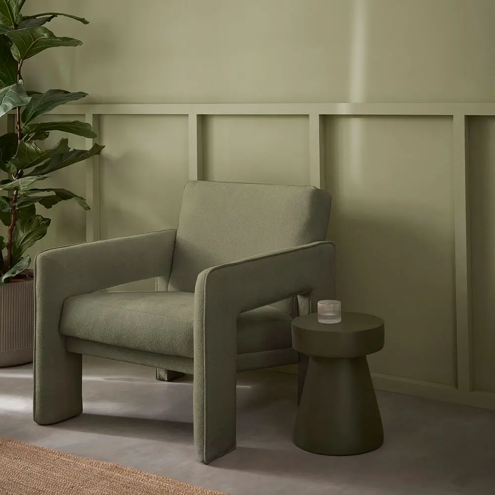 Roomset of comfy chair featuring viridis paint