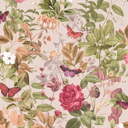 Bodnant Garden Whispering Rose wallpaper design detail