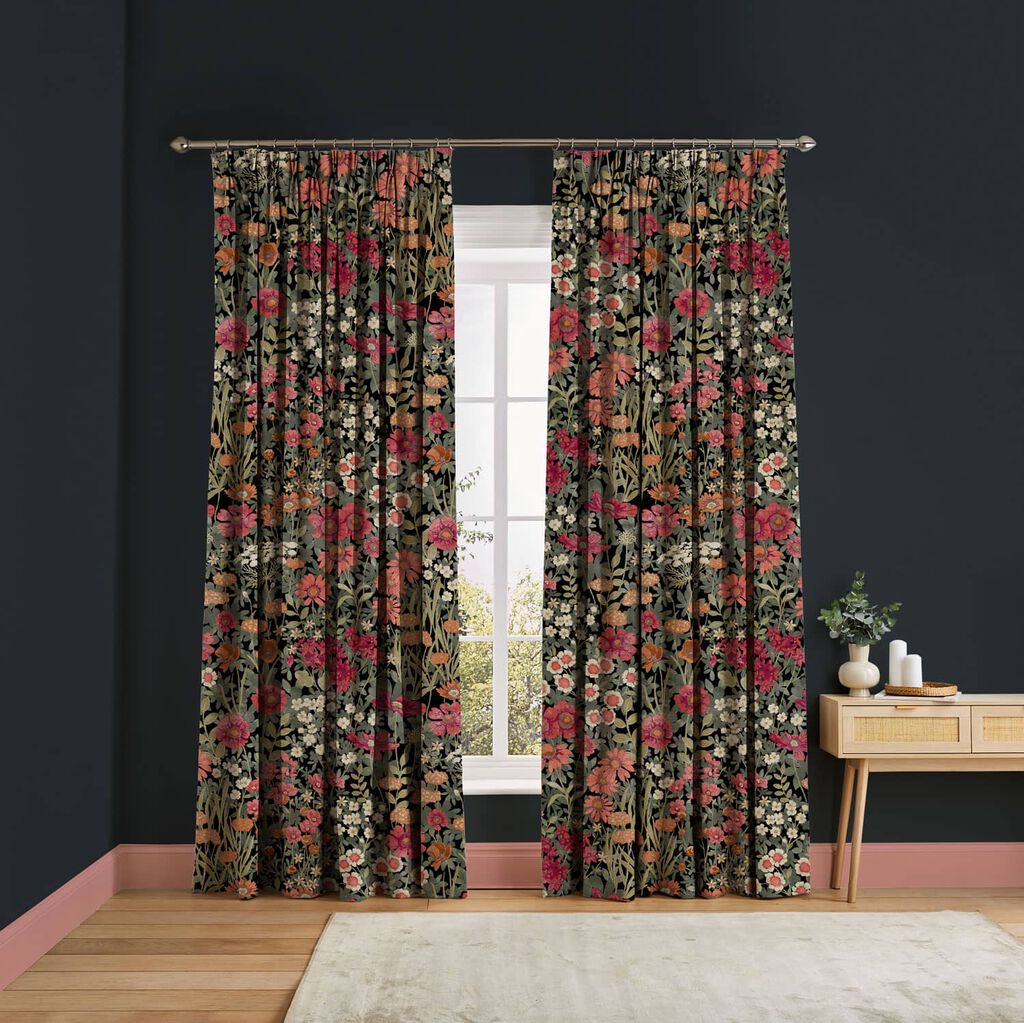 Wallflower night garden curtains