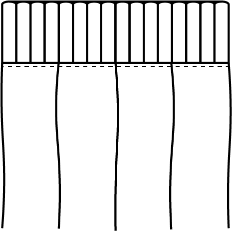 pencil pleat curtain diagram