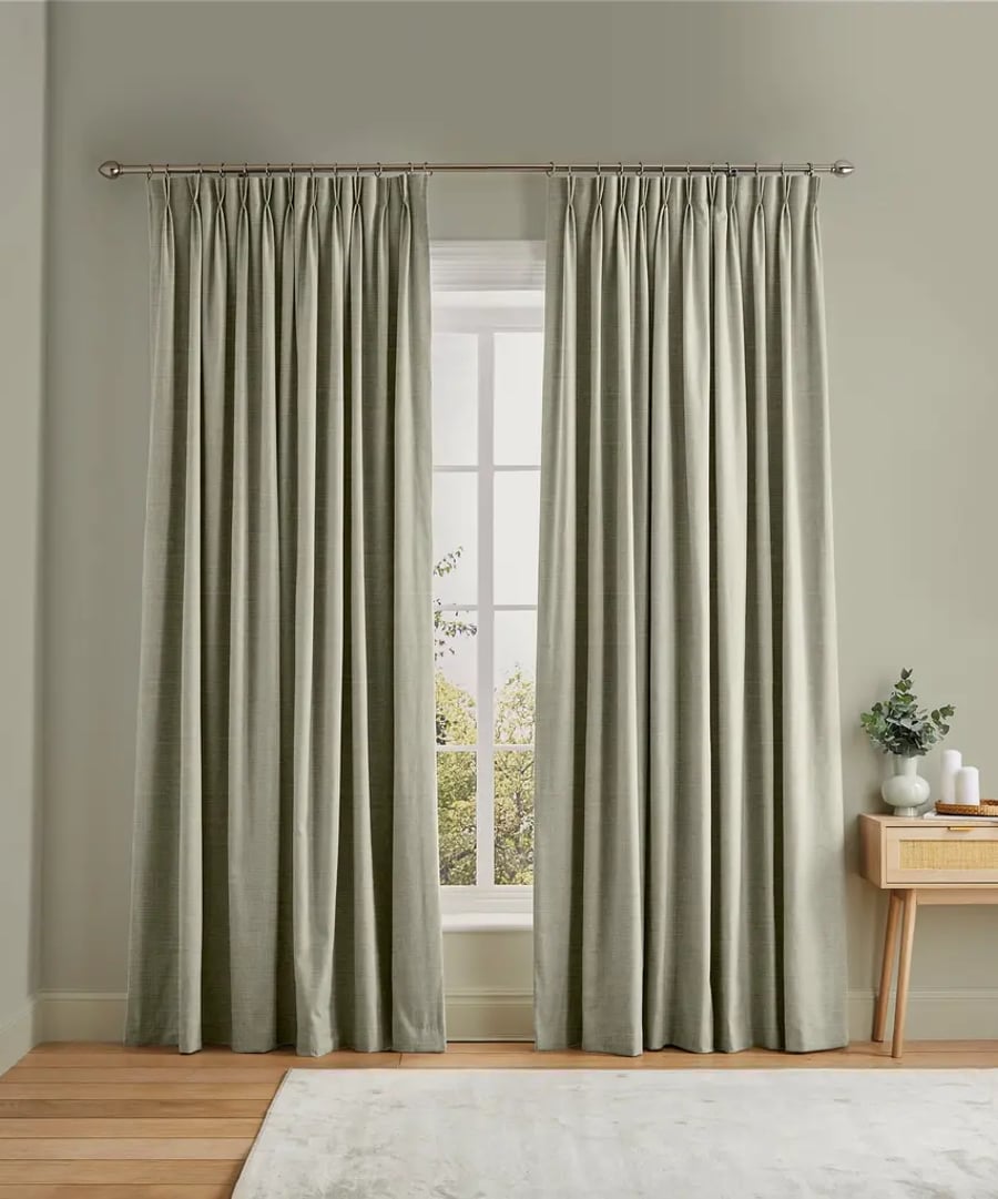 Room set featuring Wallace Nude Curtains