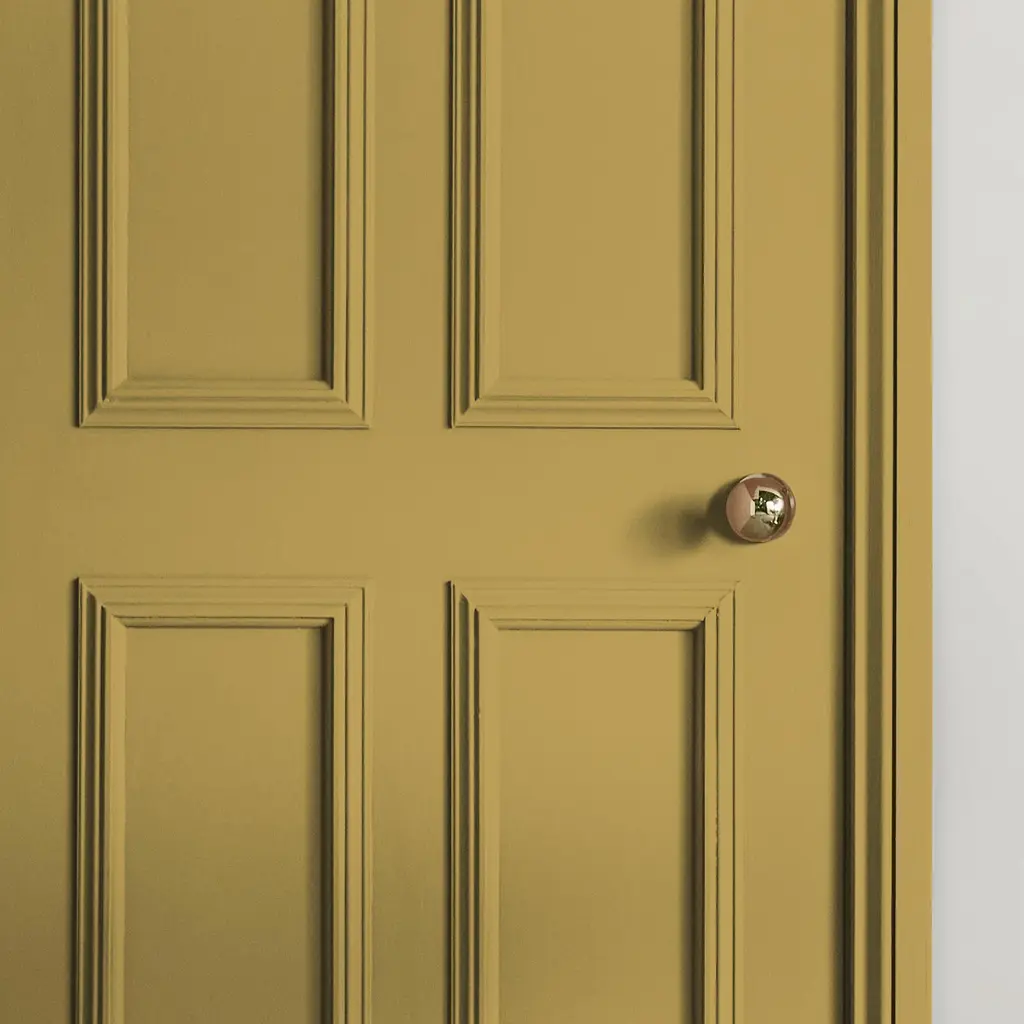 Burnt Saffron on a door