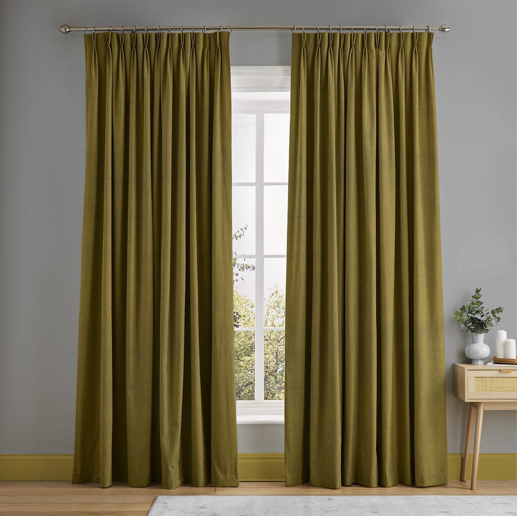 Wallace mustard curtains