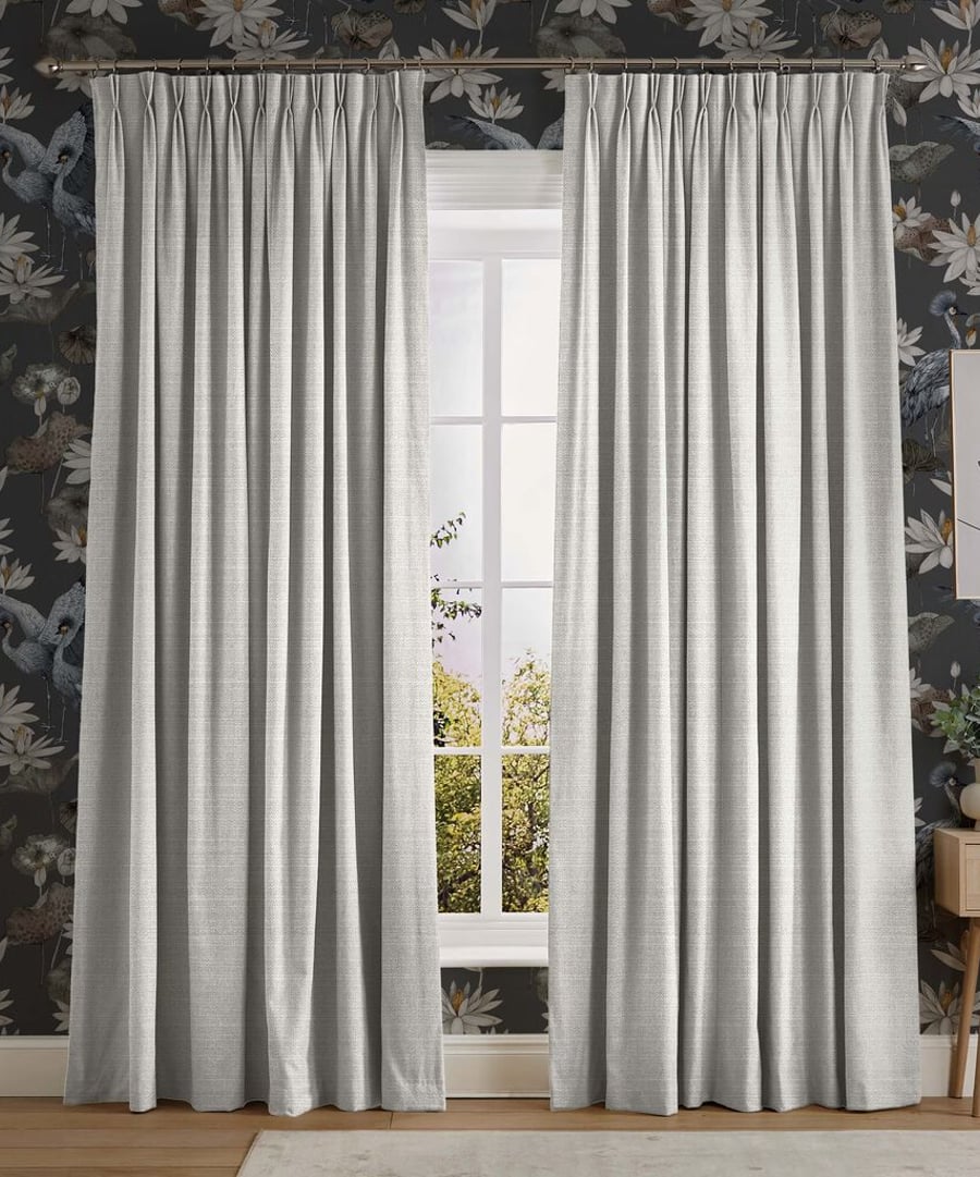 Palm white curtains from Graham & Brown