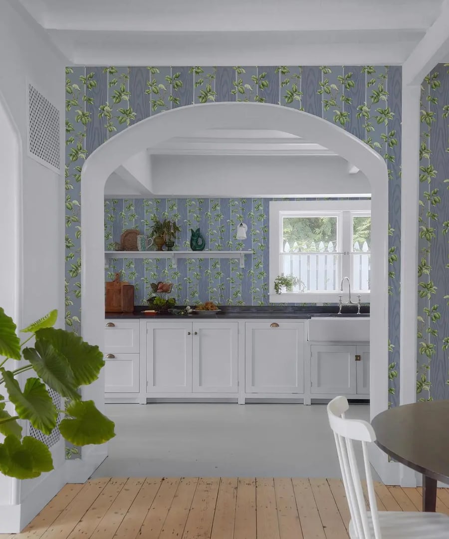 Climbing Branches Sky Highcliffe Rock Wallpaper in a Kitchen setting.