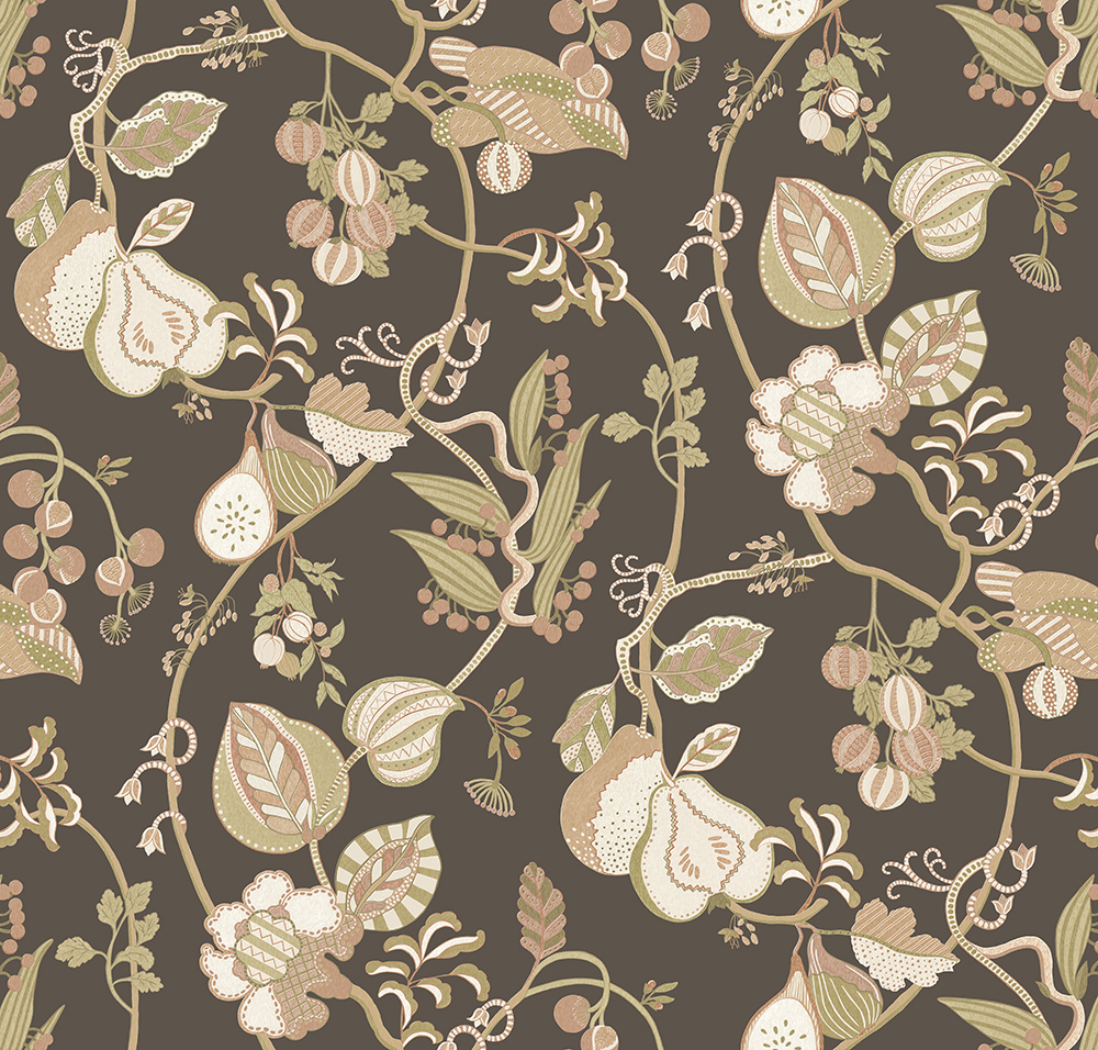 Orchard Tapestry Chocolate Wallpaper Tile