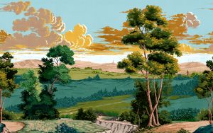 Red Rose Country Mural design