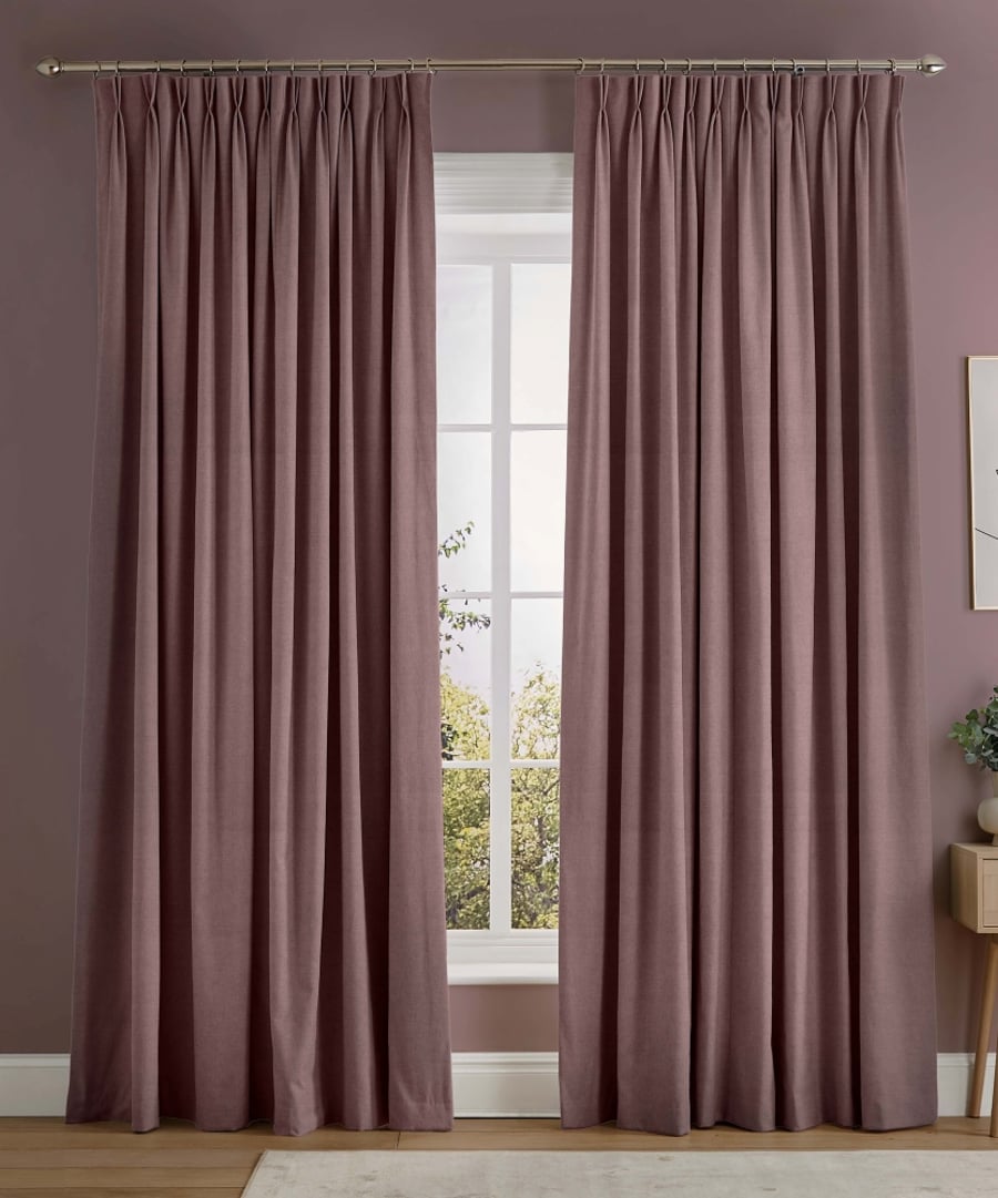 Linum Dusky Pink Curtains