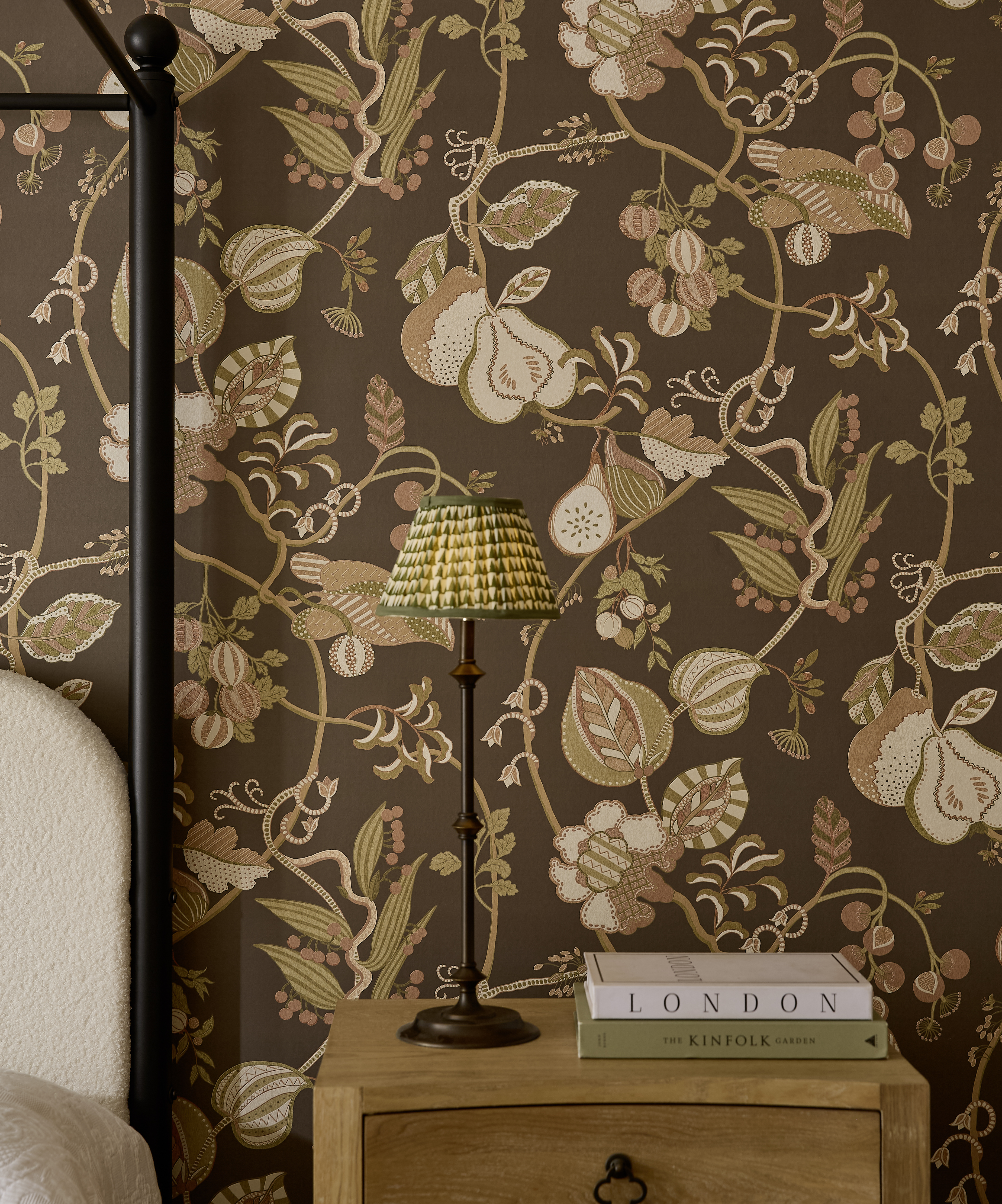 Orchard Tapestry Chocolate Wallpaper Roomset