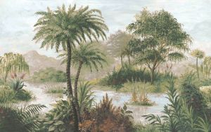 Caelum Palms Sage Mural design