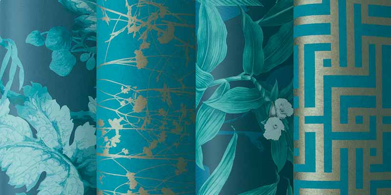 teal wallpaper