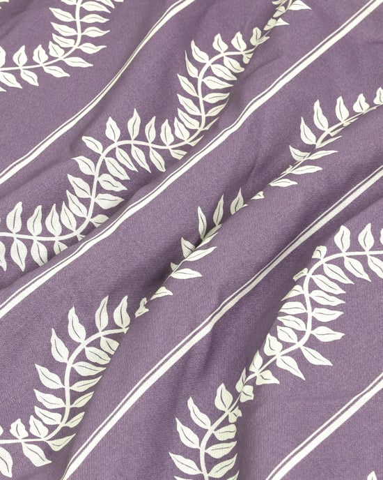 Laurel Leaf Stripe Paarse stof scrunch