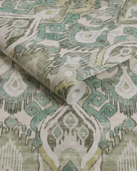Daraee Tapestry Green wallpaper roll shot