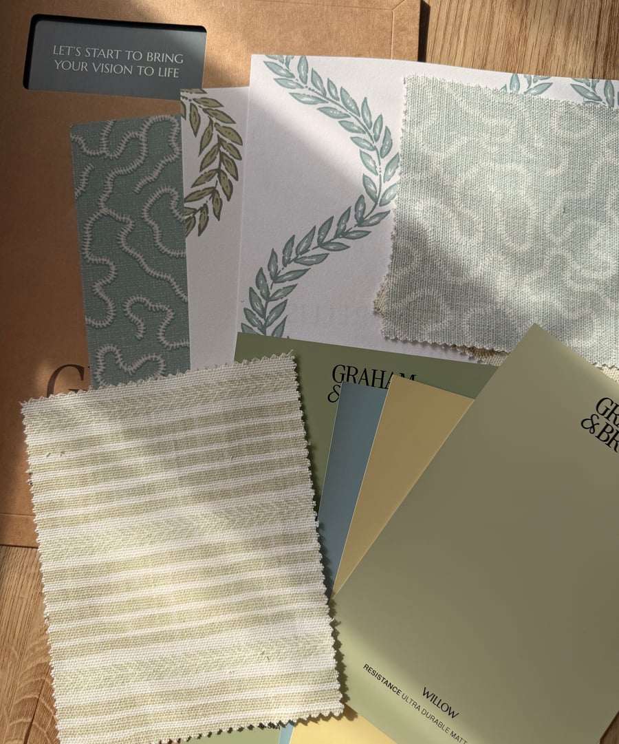 Samples on a kitchen table
