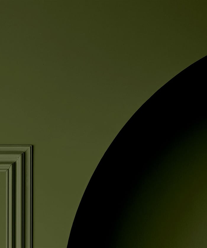 A lounge arch painted in Forest green by Graham & Brown