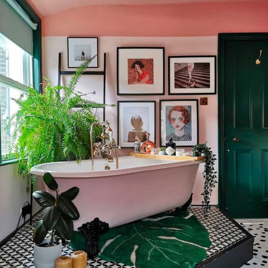 pink bathroom set