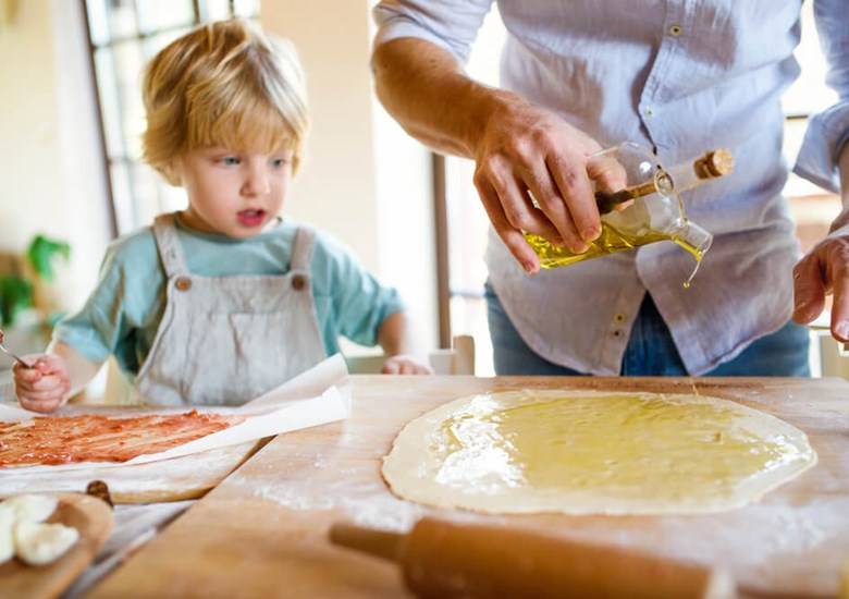 Taches d'huile de cuisson