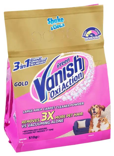 Vanish Preen Gold 3-in-1 Carpet Carpet Care Powder 510g