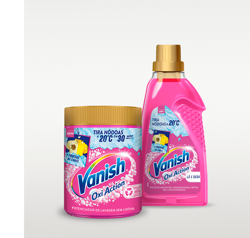 A roupa dura mais com vanish