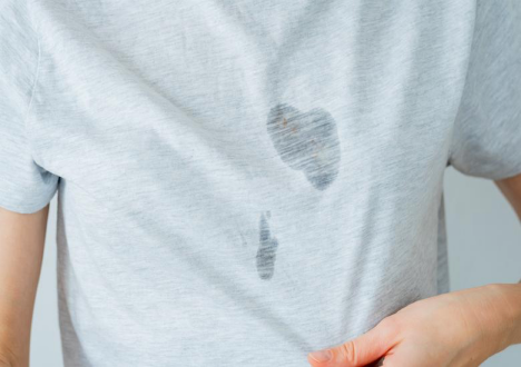 Oily stains on clothing