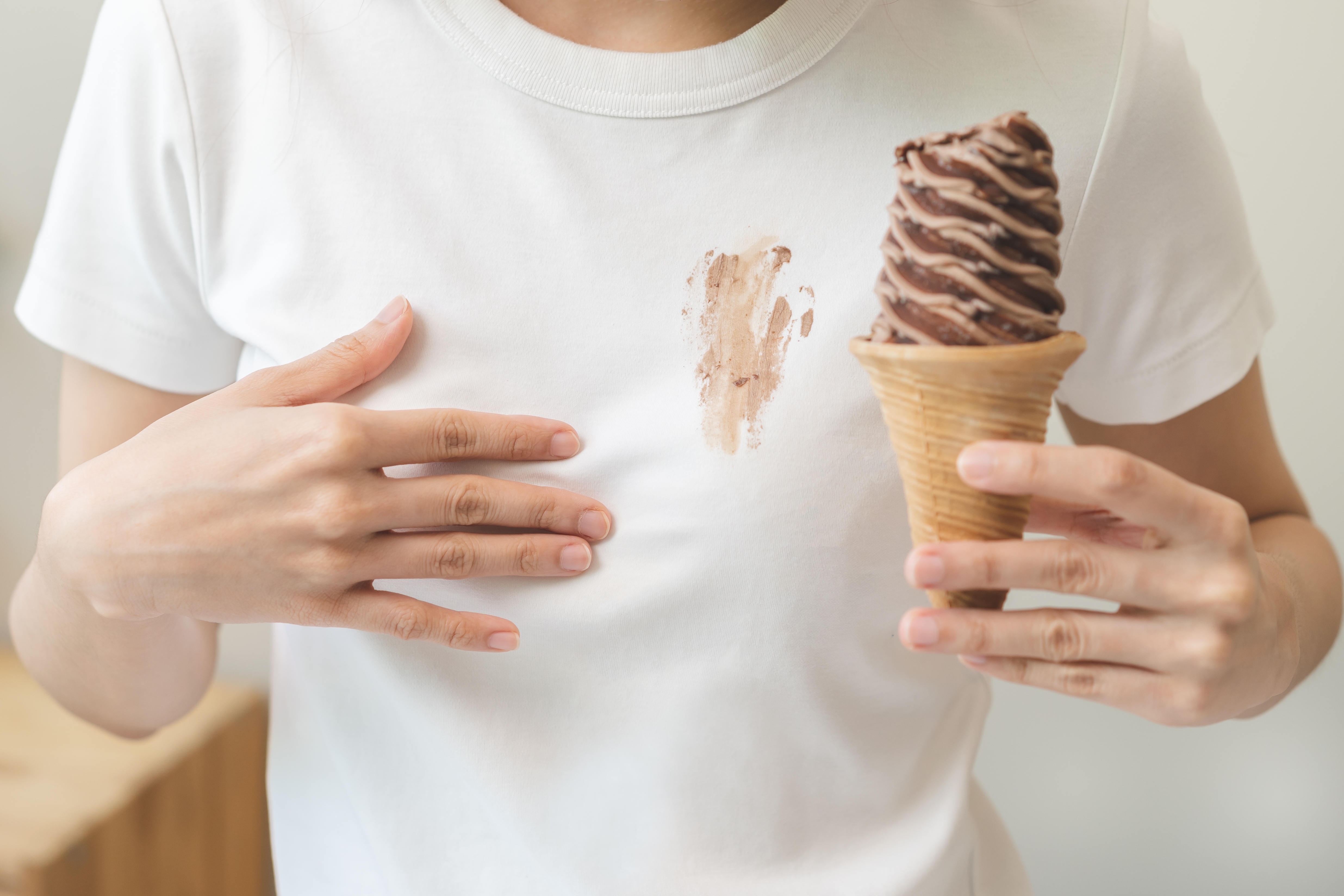 ice cream stains from summer clothes