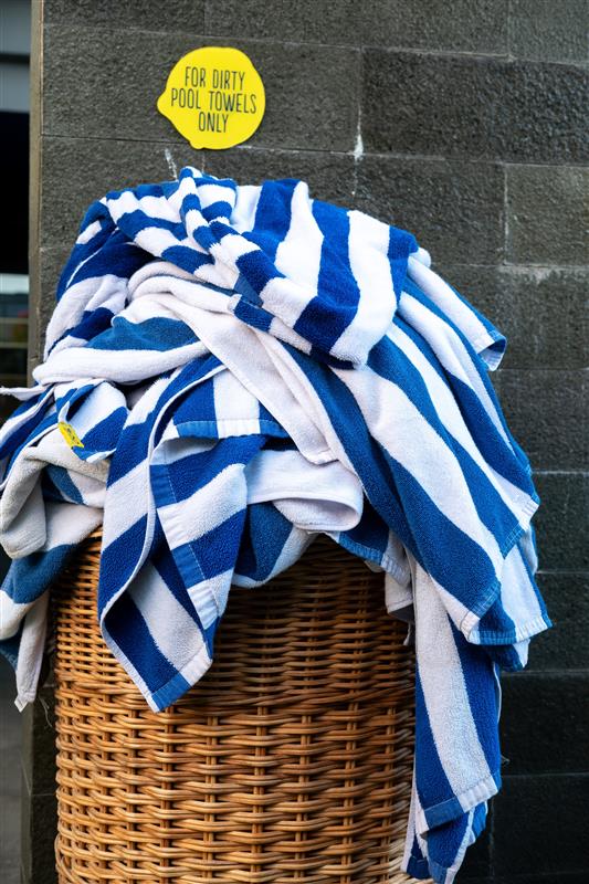 remove stains from beach towels