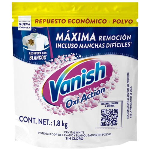 Vanish® Quitamanchas en Polvo para ropa blanca de 1.8 kg