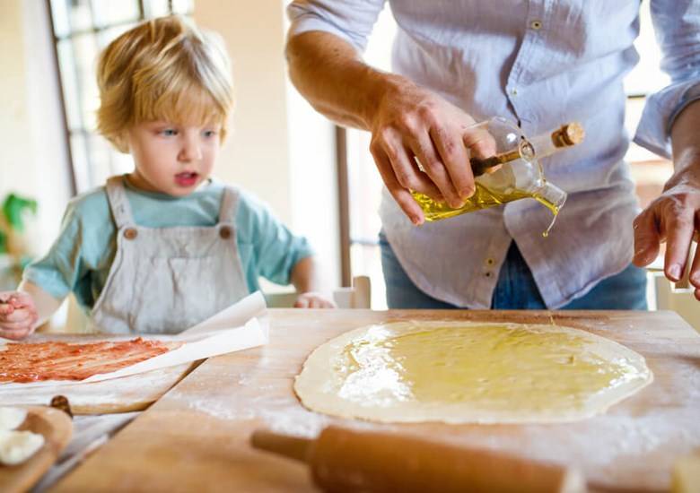 Vlekken van kookolie