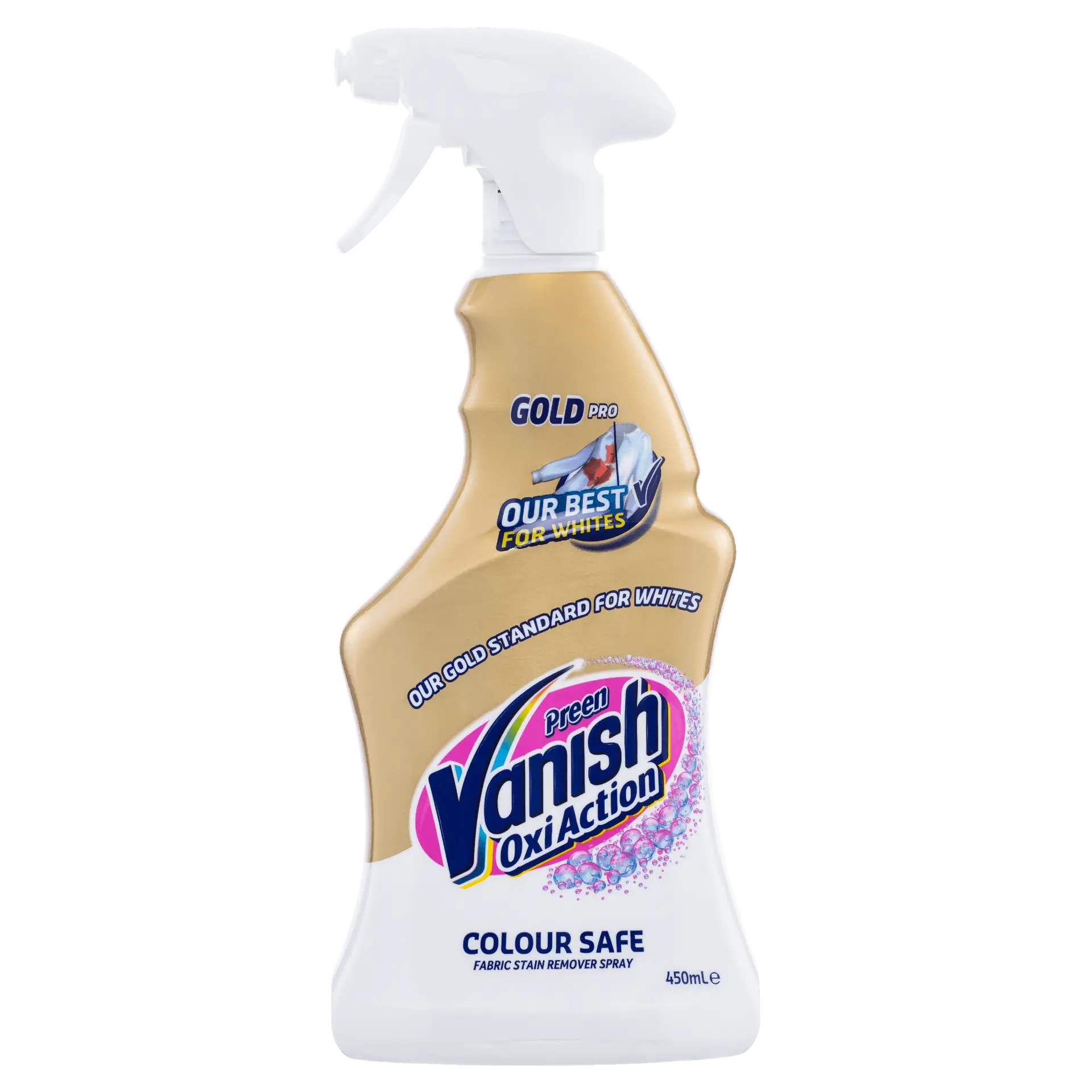 Vanish Preen Gold Oxi Action White Stain Remover Spray 450ml